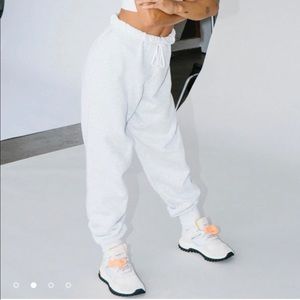 Joah Brown oversized joggers in pearl gray